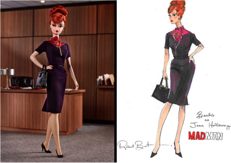 Joan Holloway doll and lithograph