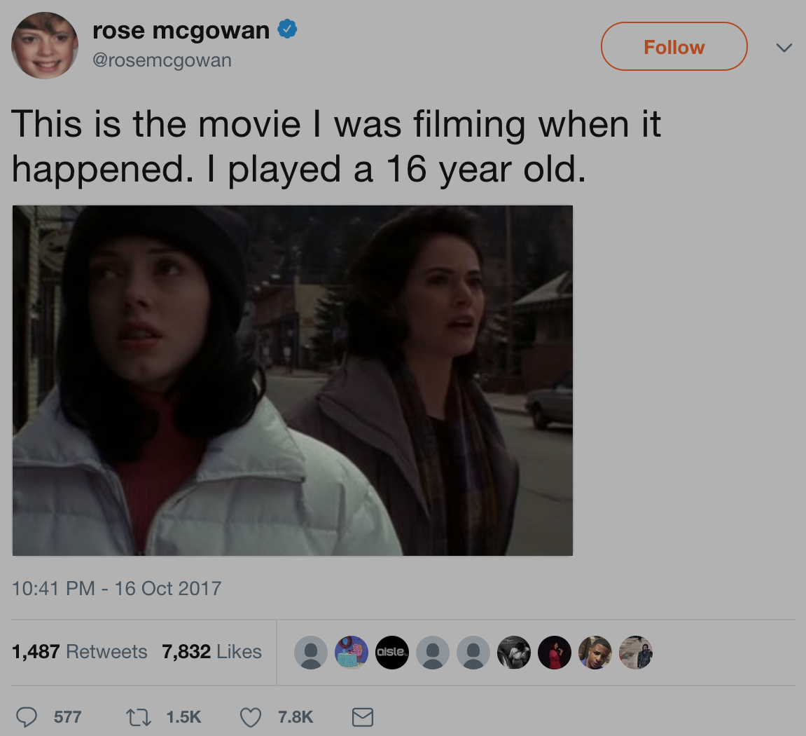 Rose McGowan Tweet