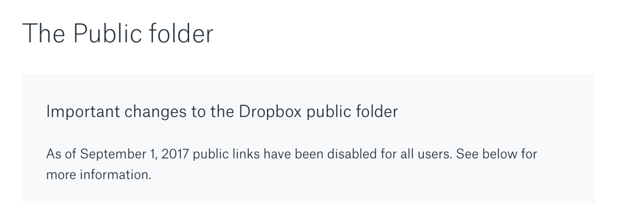 Dropbox public folder