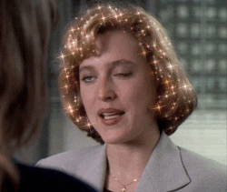 Sparkle Hair Scully winking