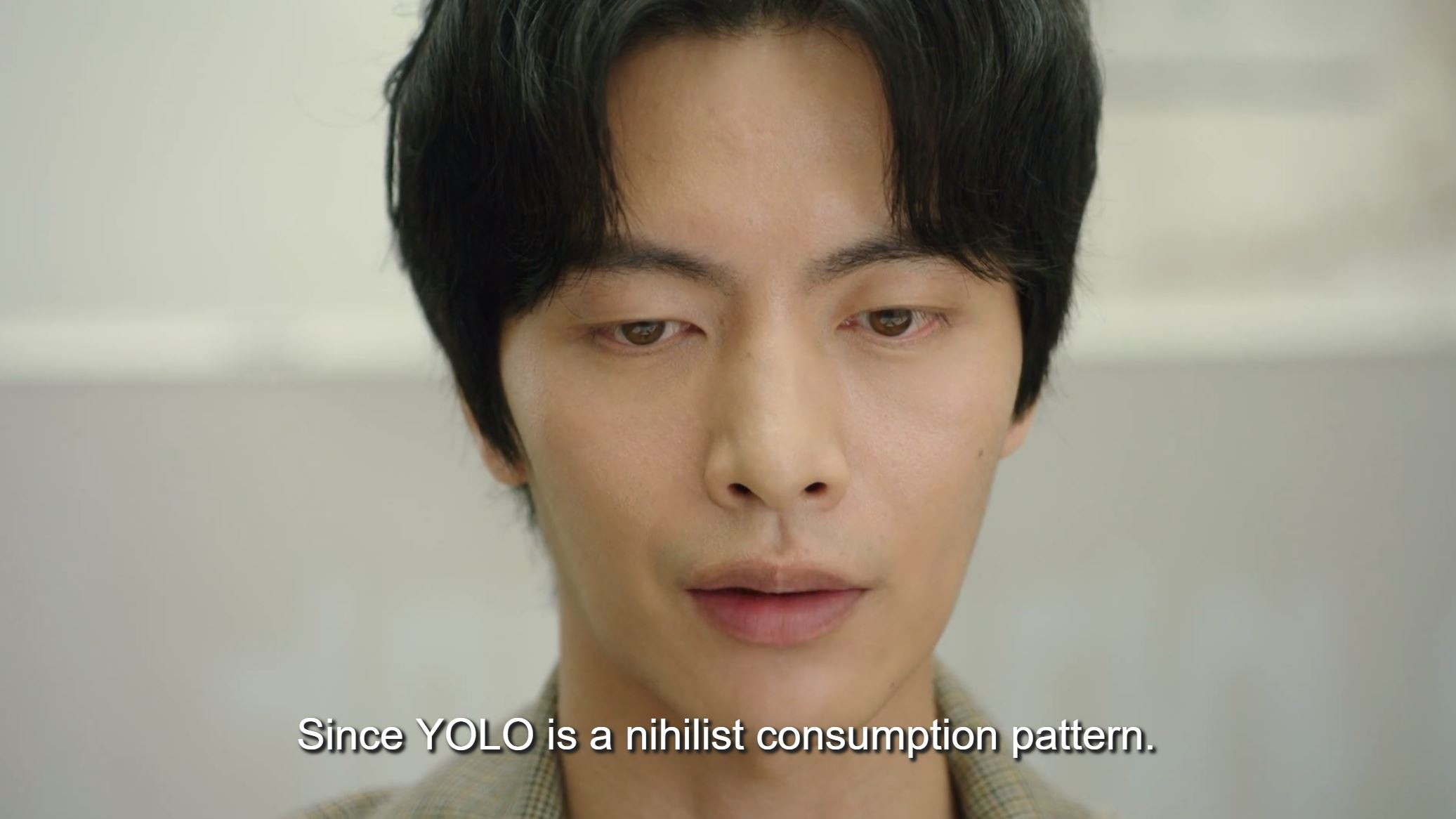 A line from Because This Is My First Life as subtitled by Viki