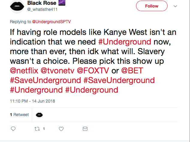 tweet from underground fan about kanye