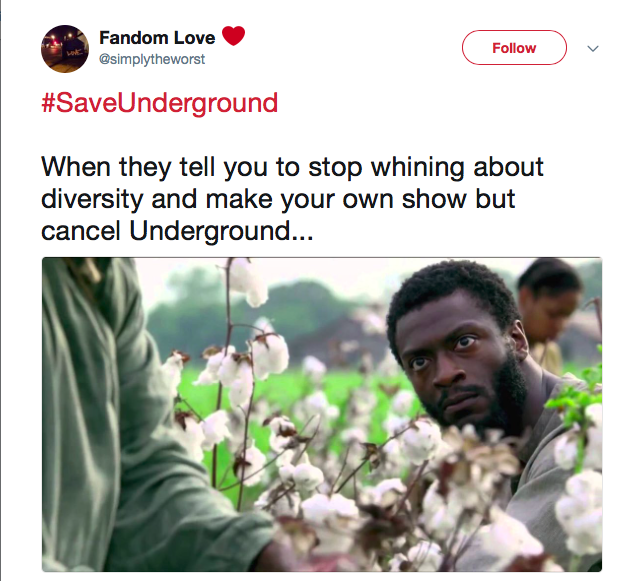 tweet from underground fan