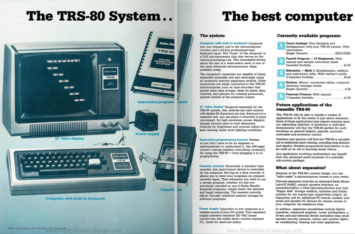 From the 1977 TRS-80 catalog.