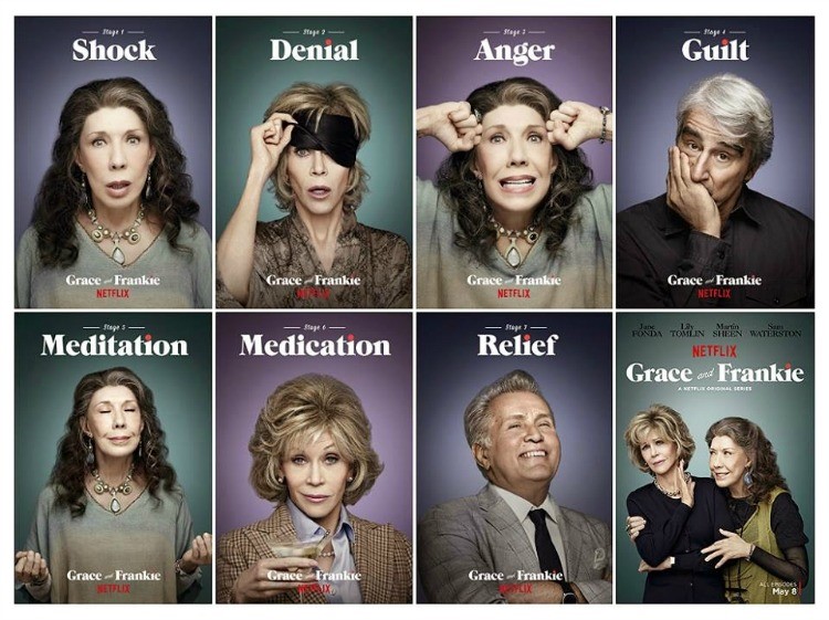 Netflix promo images for Grace and Frankie=