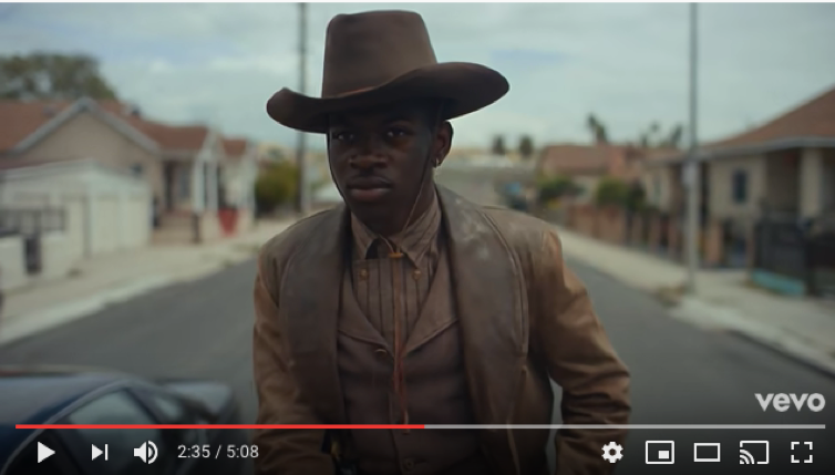 Lil Nas X in Western apparel