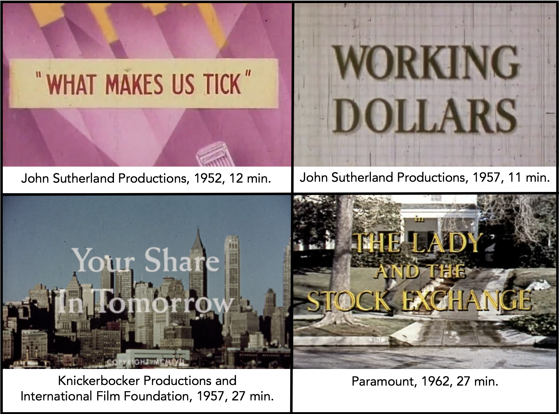 Title cards from NYSE training videos