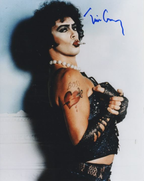 Sweet transvestite: A signed photo of Tim Curry as Dr. Frank N. Furter.