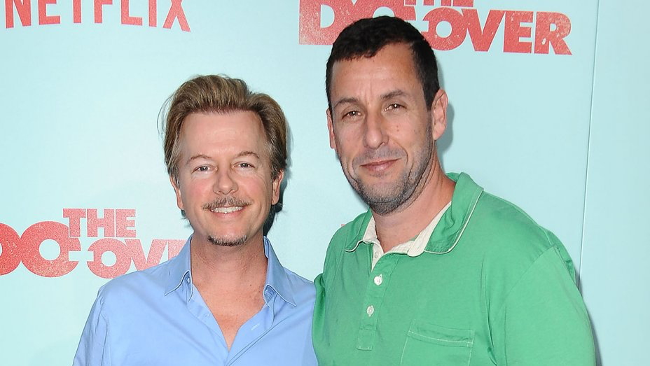 David Spade, left and Adam Sandler, right