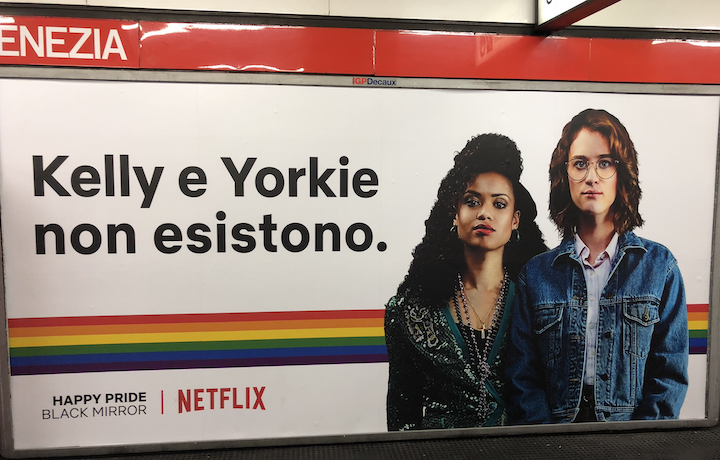 Poster featuring Yorkie and Kelly from the episode San Junipero