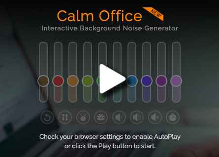 Calm Office: An interactive sound generator that simulates a typical office soundscape