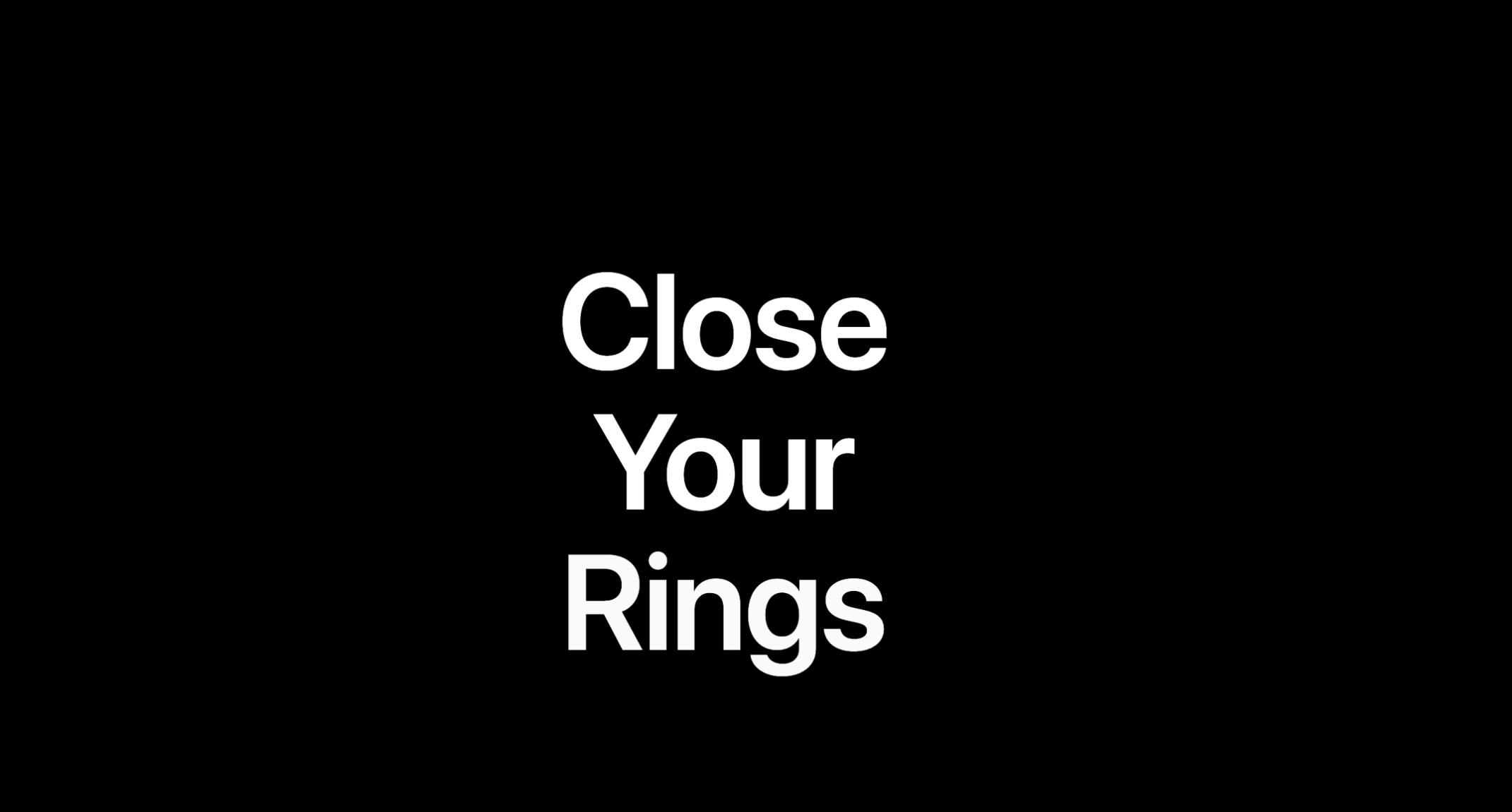 An ominous graphic from the Apple Watch Activity website that reads 'Close Your Rings'.