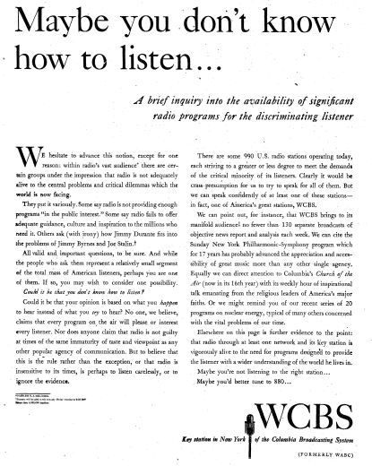 WCBS Advertisemet