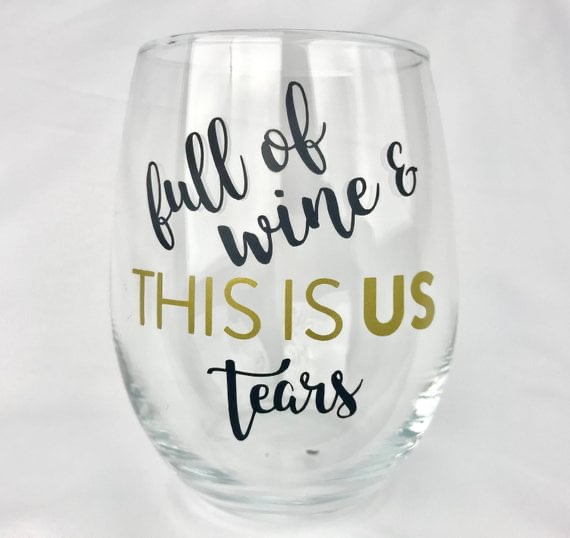 Wine glass This is Us crying