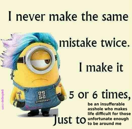 A meme of a Minions character
