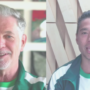 Netflix Co-CEO Reed Hastings and VP of Investor Relations Spencer Wang dressed in Squid Games costumes for Netflix’s Q3 2021 Investor Call (Screenshots by Author)