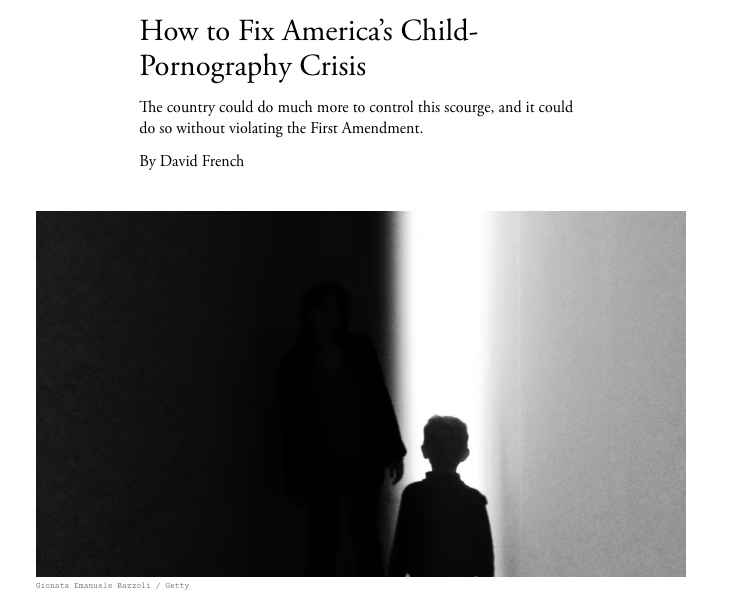 A child staring at an adult figure shrouded in shadows
