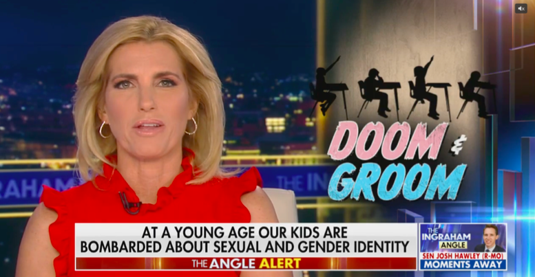Laura Ingraham introducing “Doom and Groom” section on The Ingraham Angle