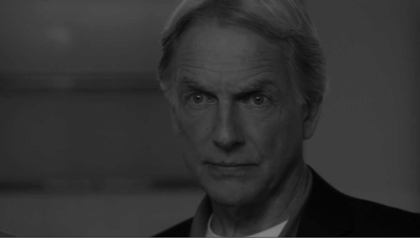 Face of Mark Harmon as Leroy Jethro Gibbs