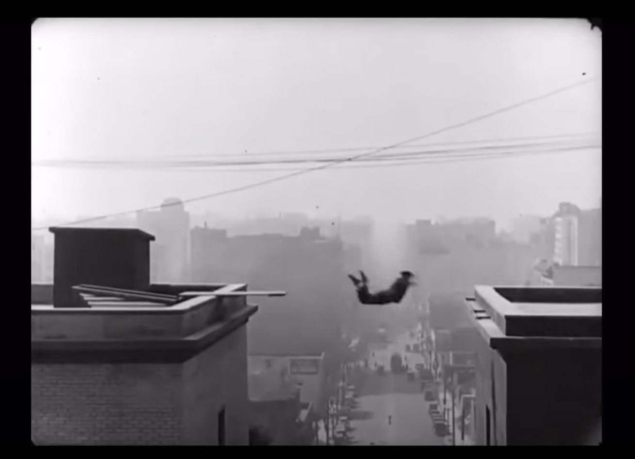 Man Jumps Between Buildings