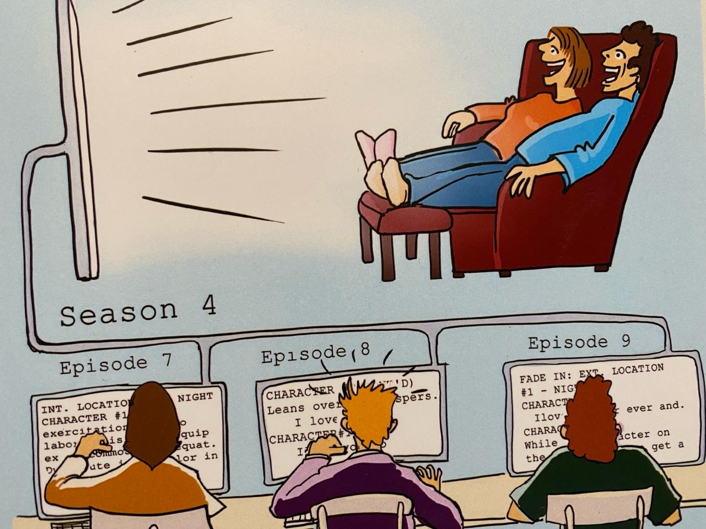 illustration of the collaborative TV writing process