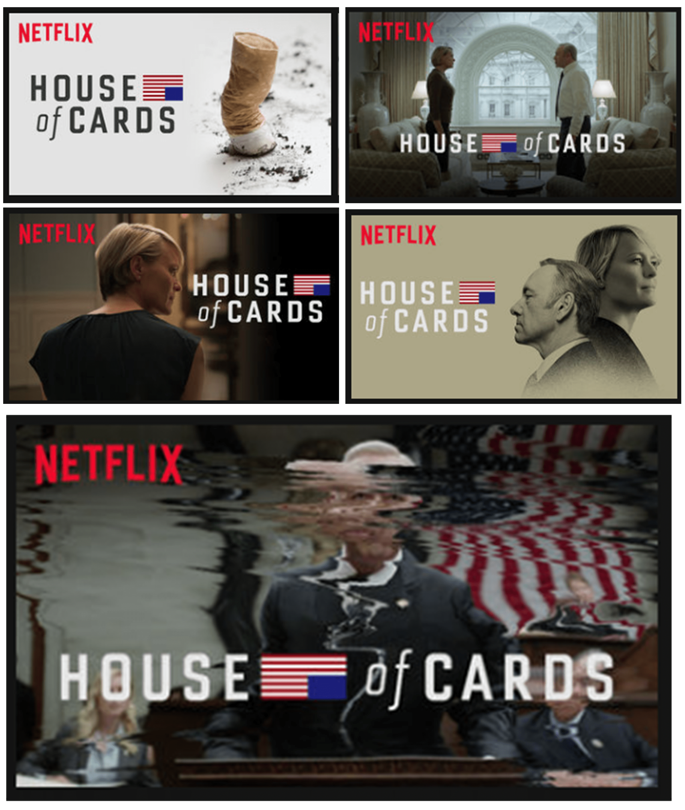 Resultado de imagen para different thumbnails house of cards