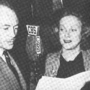 An image of Claudia Morgan and Les Damon recording The Adventures of the Abbotts