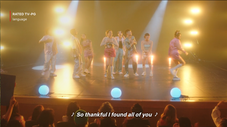 Kpop group on a stage