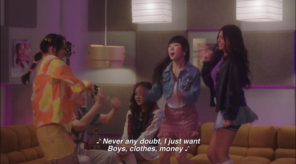 A Kpop group reacting to hearing their debut song for the first time