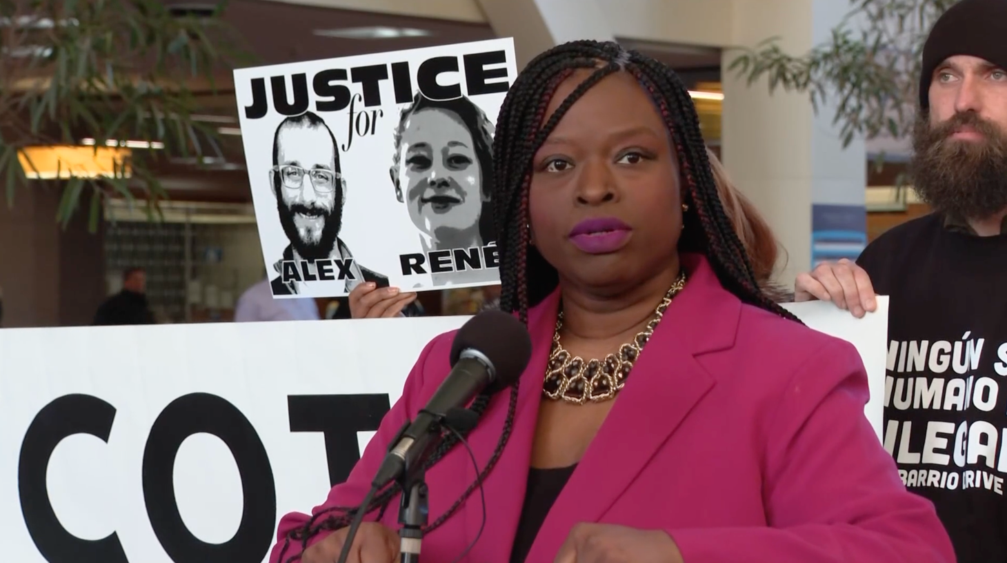 Nekima Armstrong Levy Speaking out at a Press Confrence